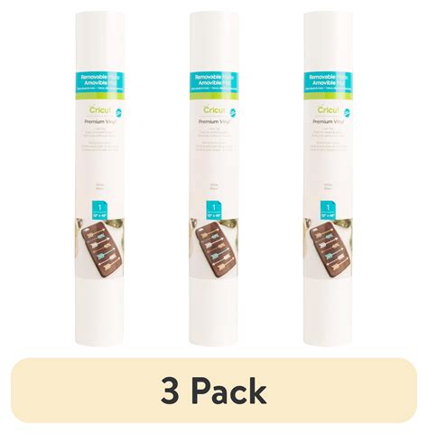 Cricut Premium Vinyl Removable 30 x 120cm (Cream); Ideal for making removable Decals labels home decor media covers and other DIY projects! Cut intricate images that adhere but leave behind no stubborn residue; This package contains one 12x48 inch roll of vinyl